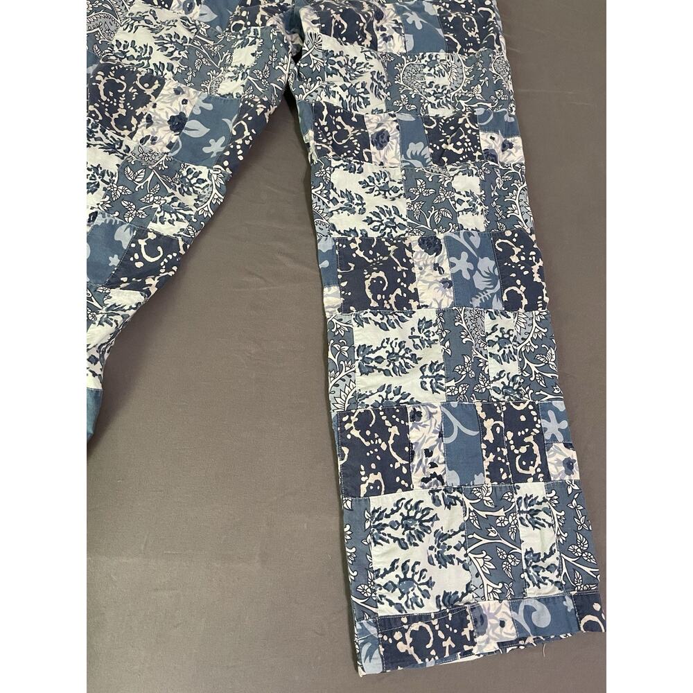 J.Crew Men’s 33x32 Blue White Patchwork Paisley Pants Excellent Cond - Picture 10 of 14